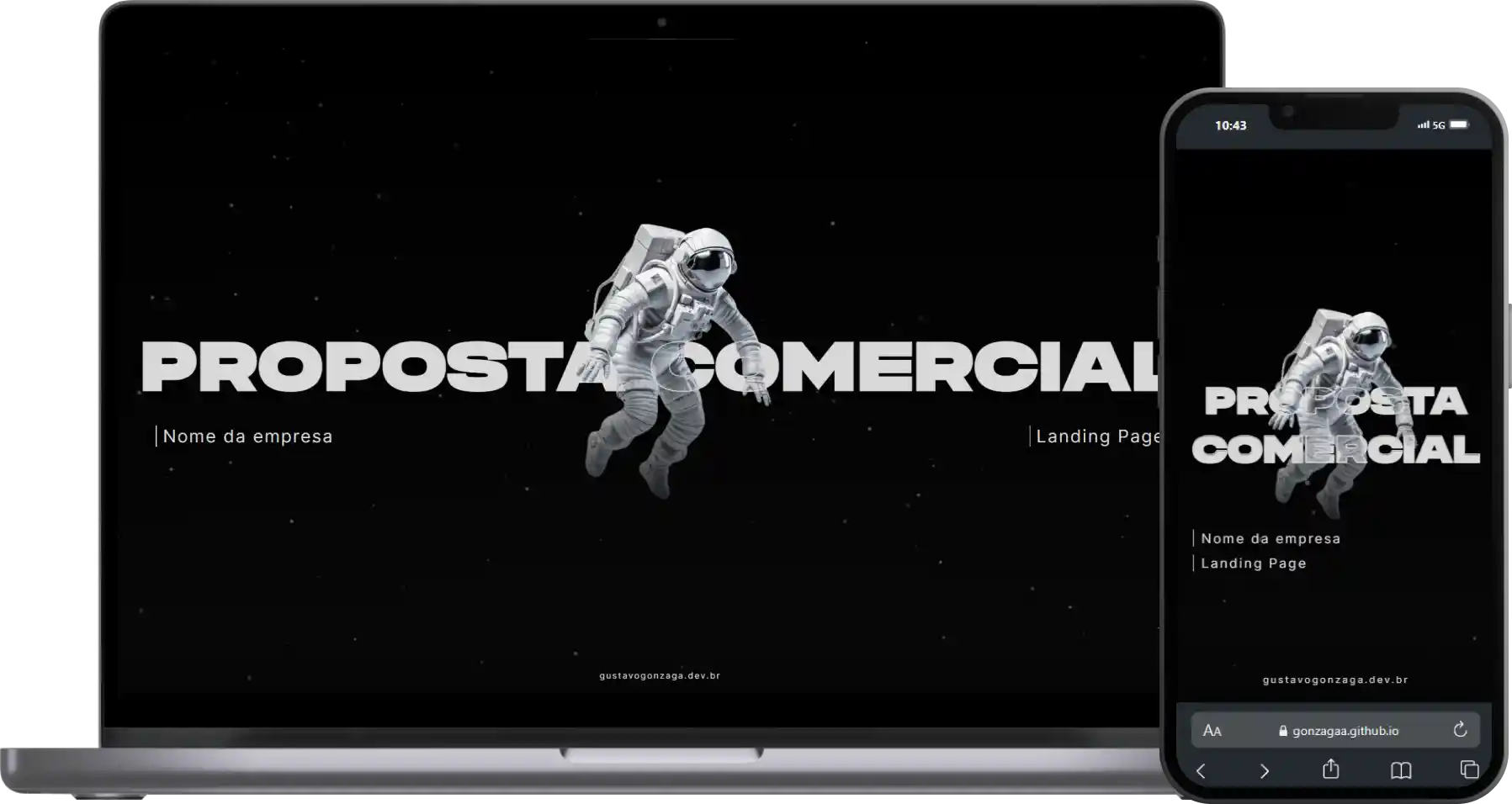 mockup Landing Page Proposta comercial